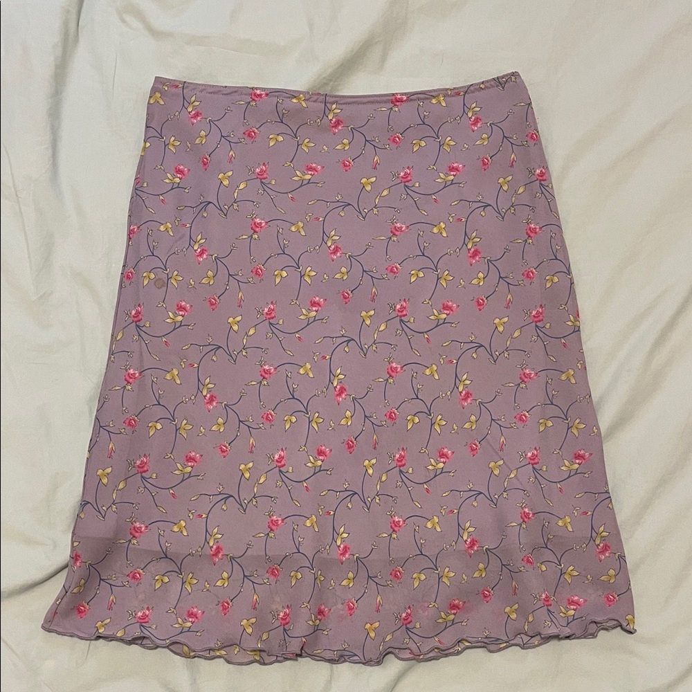 Vintage Floral Purple Skirt